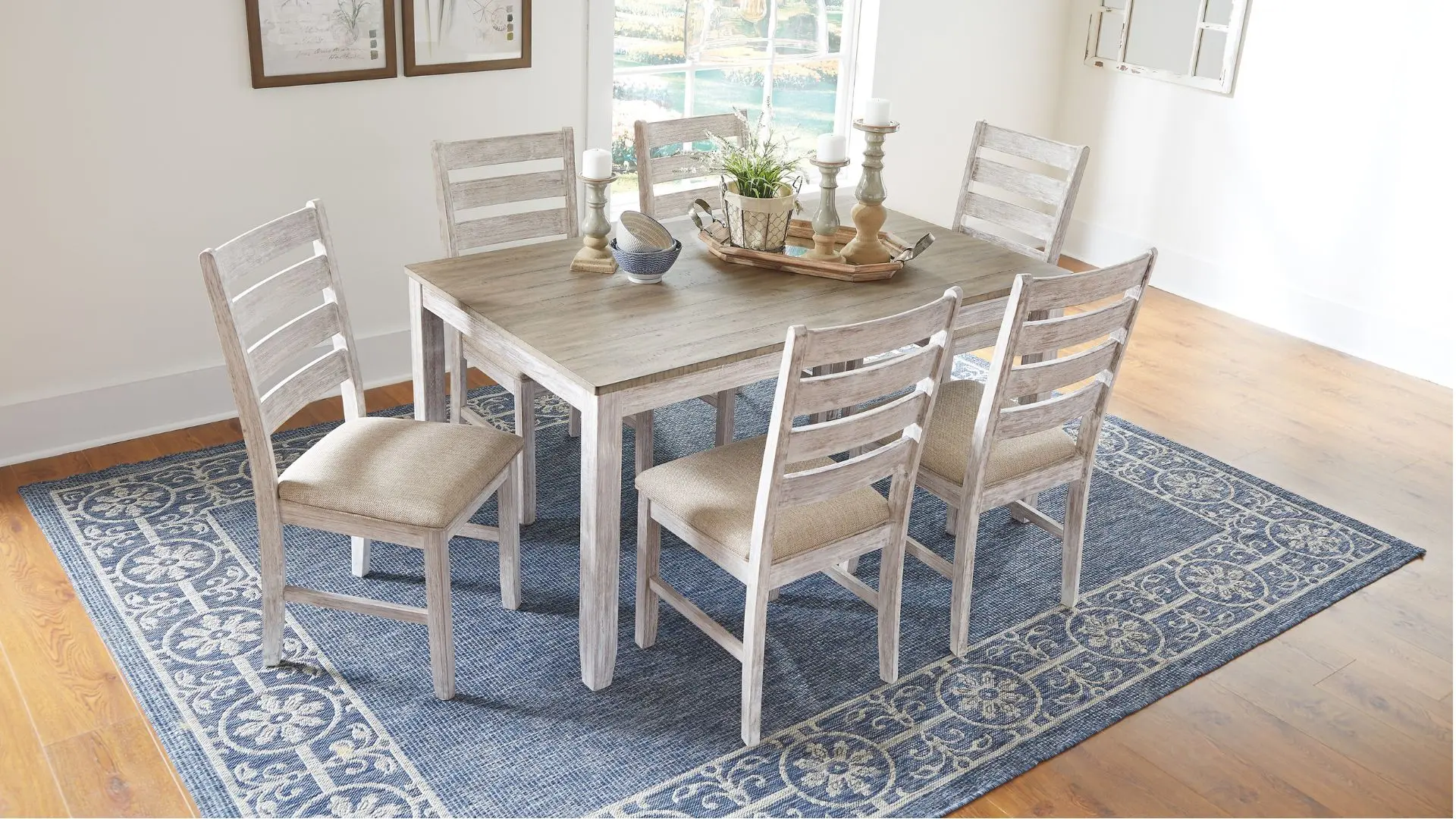 SKEMPTON DINING ROOM TABLE WITH 6 CHAIRS photo